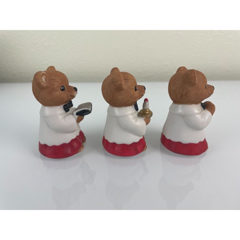 Set of 3 Homco Christmas Choir Robe Bears Ceramic Figures #5100, Holiday Decor - Picture 6 of 11